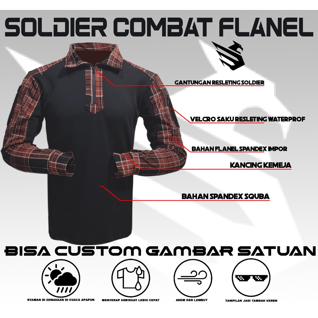 SOLDIER COMBAT FLANEL TERBARU