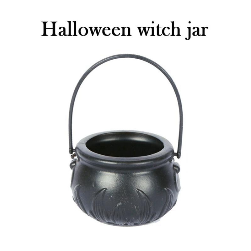 Halloween Witch Pot Kuali Mister Mist Maker Mesin Kabut Berubah Warna Dekorasi Prop Pesta