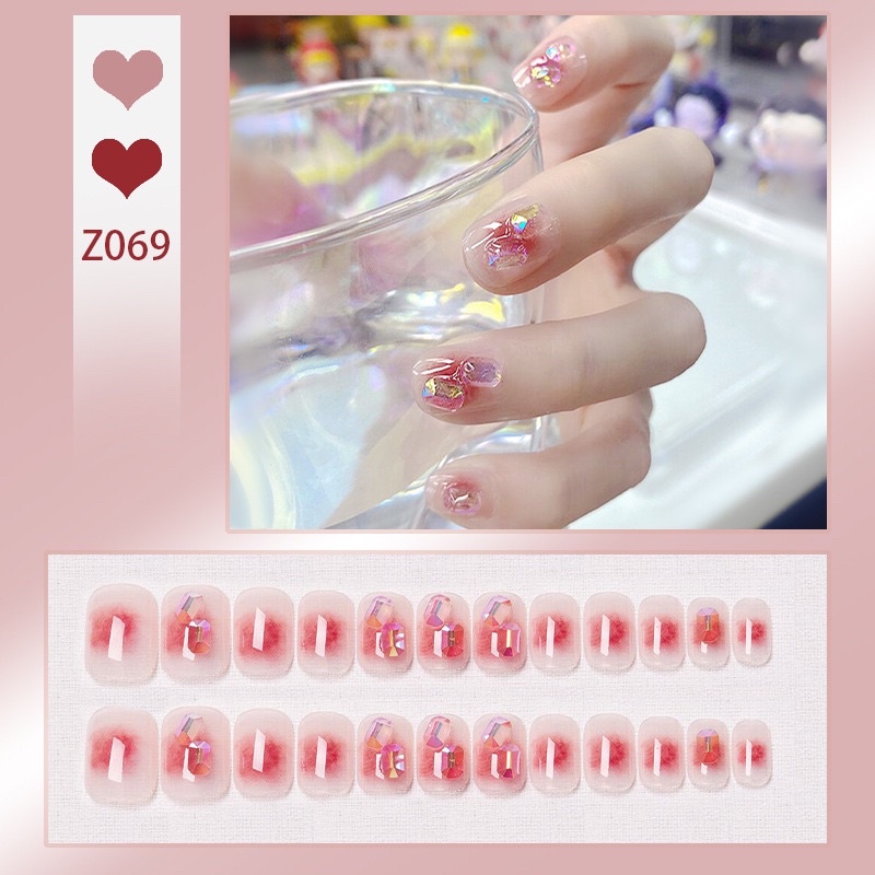 Kuku Palsu 【B59，lem cair】Nikah kuku Wedding False Nailart Pengantin Tangan
