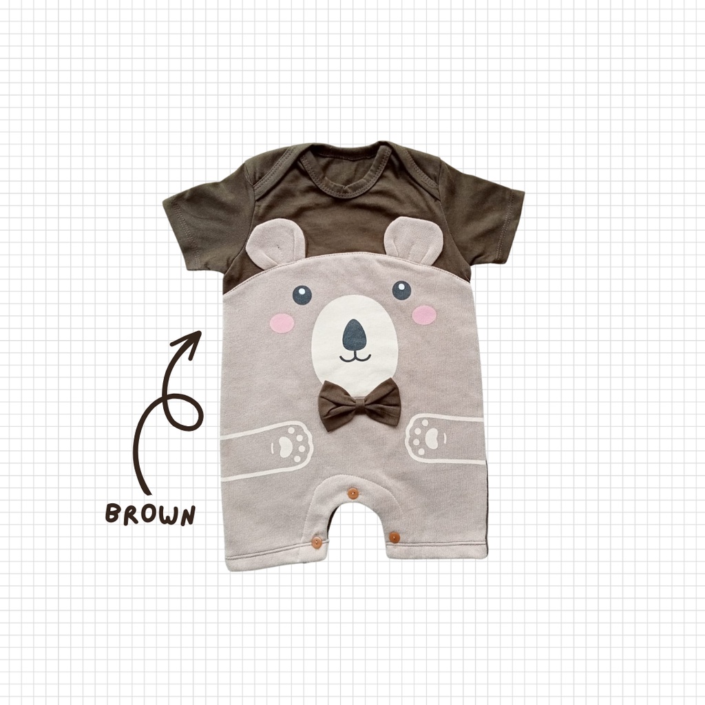 romper bayi 0 12 18 bulan anak newborn BEAR ROMPER JUMPER SET JUMPER BAYI COWOK baju kodok anak laki laki newborn