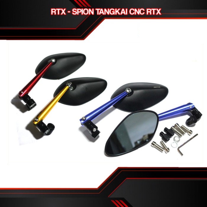 SPION TOMOK CNC red gold MODEL DAUN RTX variasi motor