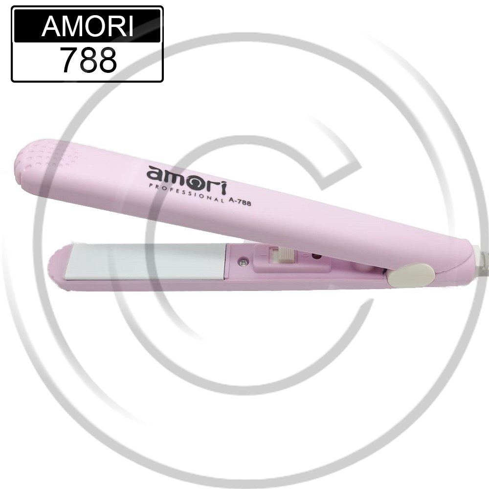 AMORI / A-788 / Catokan Rambut 2in1 Mini Plat Lurus Portable Travel Size / Straight dan Curly Hair - CO