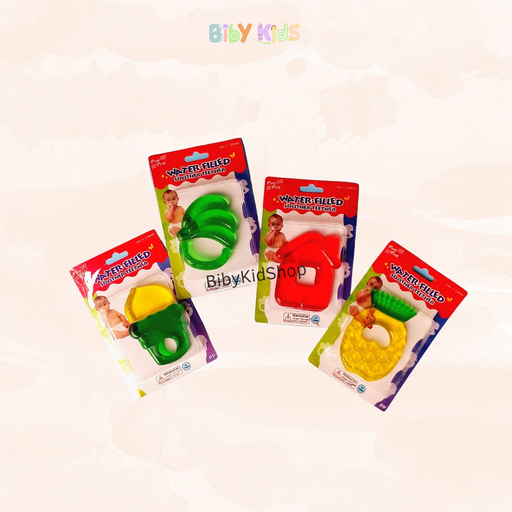 Gigitan Bayi Teether Silicon Lembut 0-6 Bulan Buah Mainan Baby Newborn Murah Aksesoris Bayi Lucu