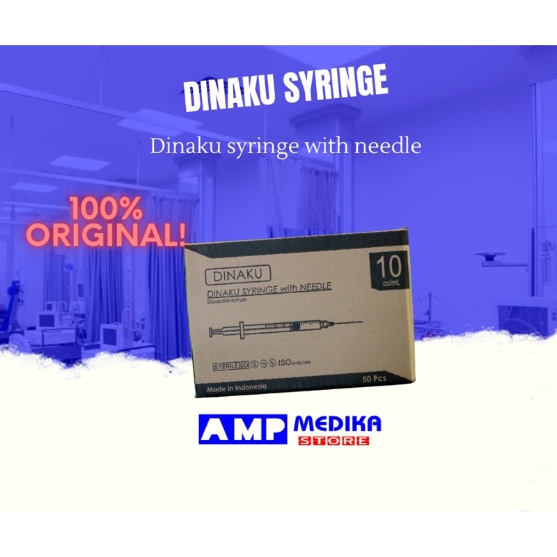 DINAKU Syringe/spuit/suntikan 1cc 3cc 5cc 10cc ISI 50 Box