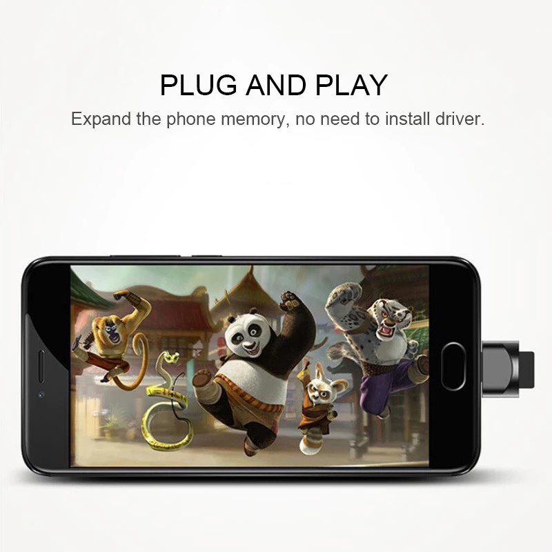 MINI OTG USB TYPE C TO MICRO SD CARD READER P31 HITAM