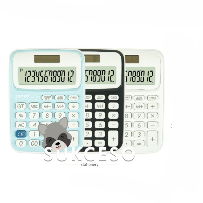 

><><><] Joyko Calculator CC-32 / Kalkulator 12 Digits / Check Correct Murah