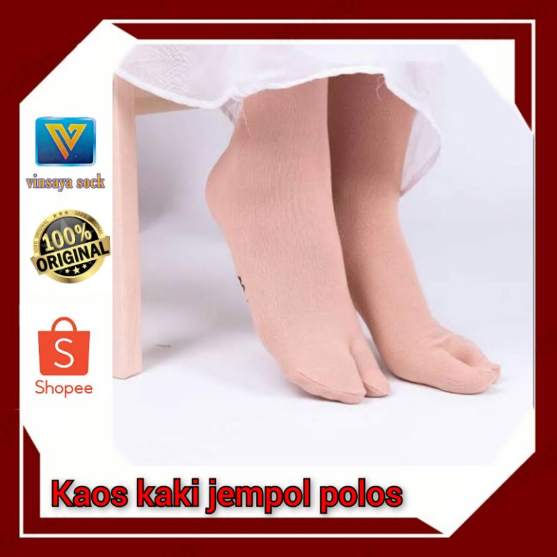 [ Best seller ] kaos kaki jempol polos nilon - 100% gress