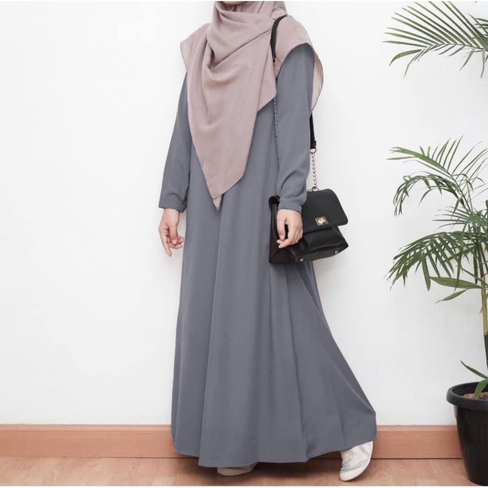 New Arrival Gamis Polos Simpel | Size S M L XL XXL | Dress Polos Gamis Jumbo BIg Size