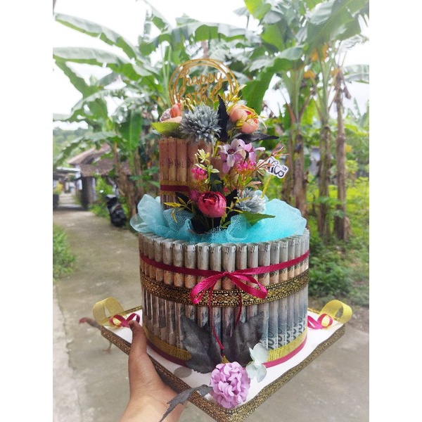 KANCREATIVE MONEY CAKE 2 TINGKAT, BUKET UANG JOGJA