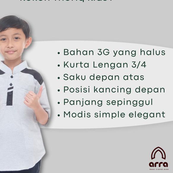 baju koko anak baju koko anak laki laki cowok baju koko anak - Hitam, XL