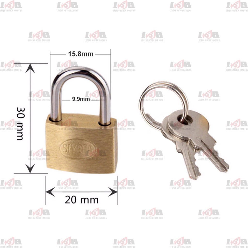 Siyota Gembok Kuning Press Top Security Padlock Kunci Pengaman