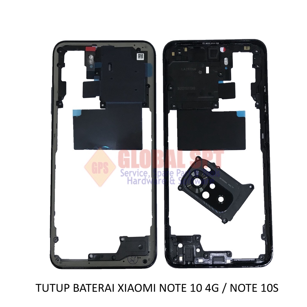 TUTUP BATERAI XIAOMI NOTE 10 4G / BEZEL BATERAI NOTE 10S / TUTUP BATRE