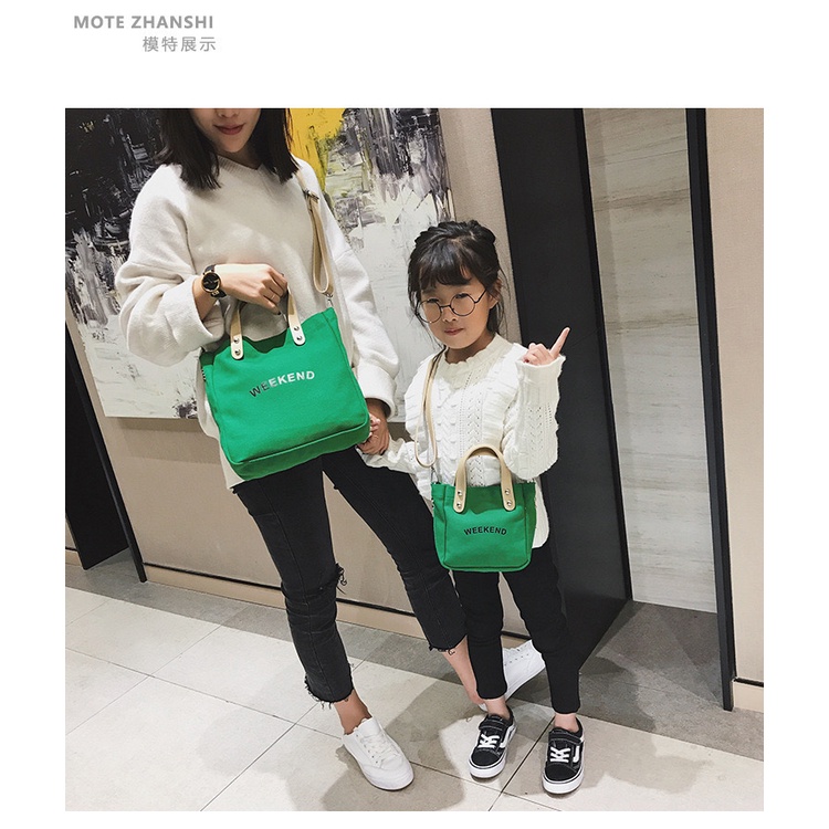 NAOMI - READY 6 WARNA 2 SIZE - Tote Bag Import Reyna Canvas Bag Weekend Tas Wanita Tas Anak casual Kanvas selempang Terbaru Fashion Bag Weekend Santai Pasar Keren Modern Simple Daily Harian Colourful Colour