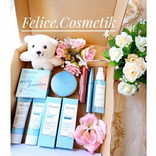 WARDAH PAKET HAMPERS LIGHTENING ISI 6(FREE SERUM)/ PAKET MAKE UP / PAKET SESERAHAN / HANTARAN / HADI