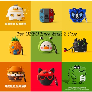 (imamura)  Untuk OPPO Enco Buds 2 Casing Untuk OPPO Enco Buds 2 Soft Case Motif Kartun Hiu Dan Bintang