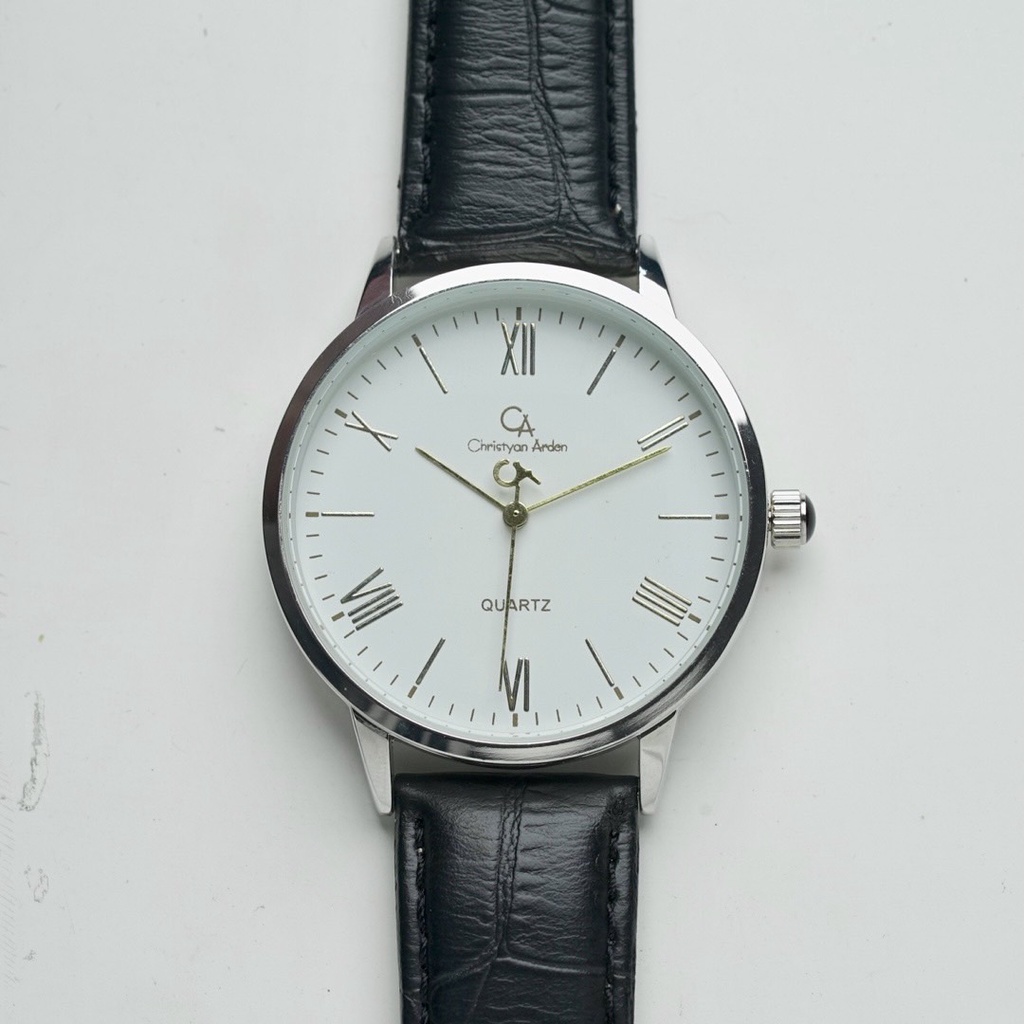 Jam Tangan Pria Christyan Arden CLEO CA3206 - Around The World Edition - White Dial - Black Strap