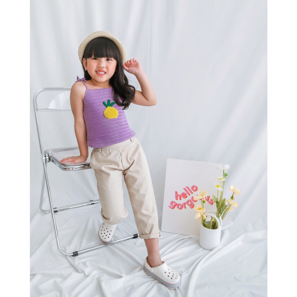 CORDELIA CROCHET TOP | Atasan Anak | Tanktop Anak Perempuan | Tanktop Knit | Tanktop Tajut Handmade