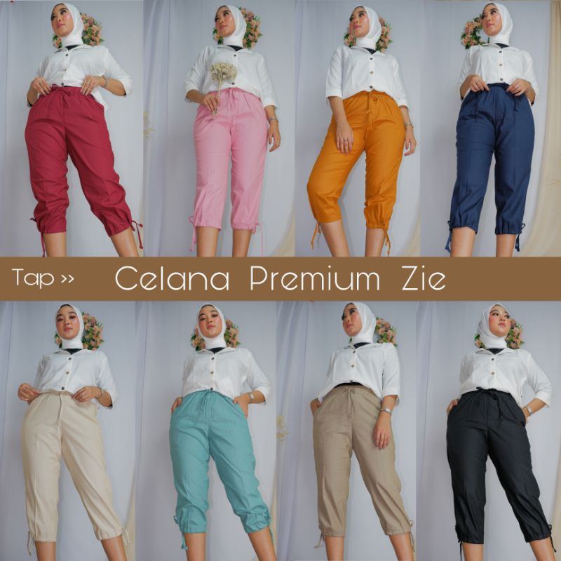 Celana 7/8 Baggy Pants Zie Bahan Katun Bangkok Premium