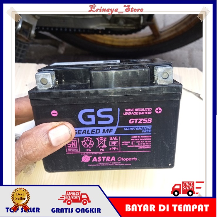 ACCU Aki Motor Astra GS GTZ5s Supra x 125 Revo abs Accu Kering MF