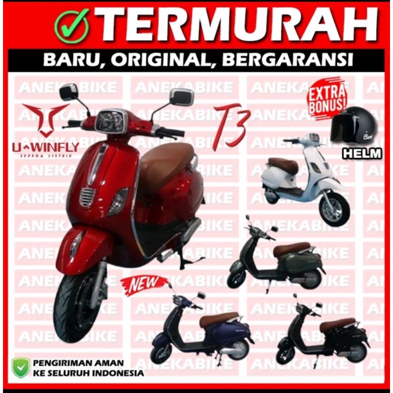 Vespa listrik T3 uwinfly sudah bisa stnk