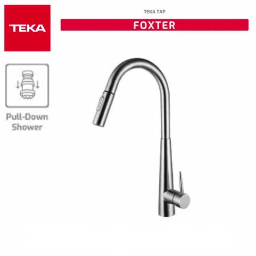 Tap Mixer Hot &amp; Cold Teka Foxter Pull Out Material Stainless Steel