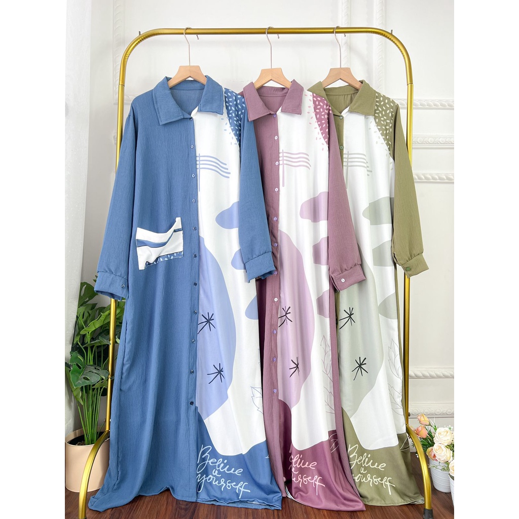 LAILA DRESS GAMIS PREMIUM WANITA AIRFLOW CRINCKLE DEODORA RAYON