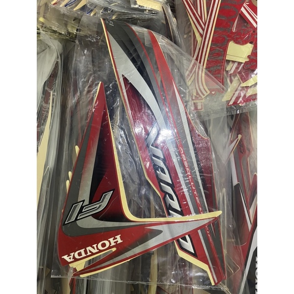 STIKER STRIPING MOTOR VARIO 110 LED 2014 MERAH