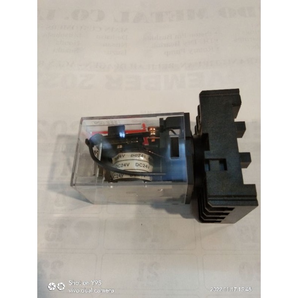 Relay MK2P-i DC 24V 8pin + Soket merek ZN jual per/5sett riley dc 24v mk2p-i