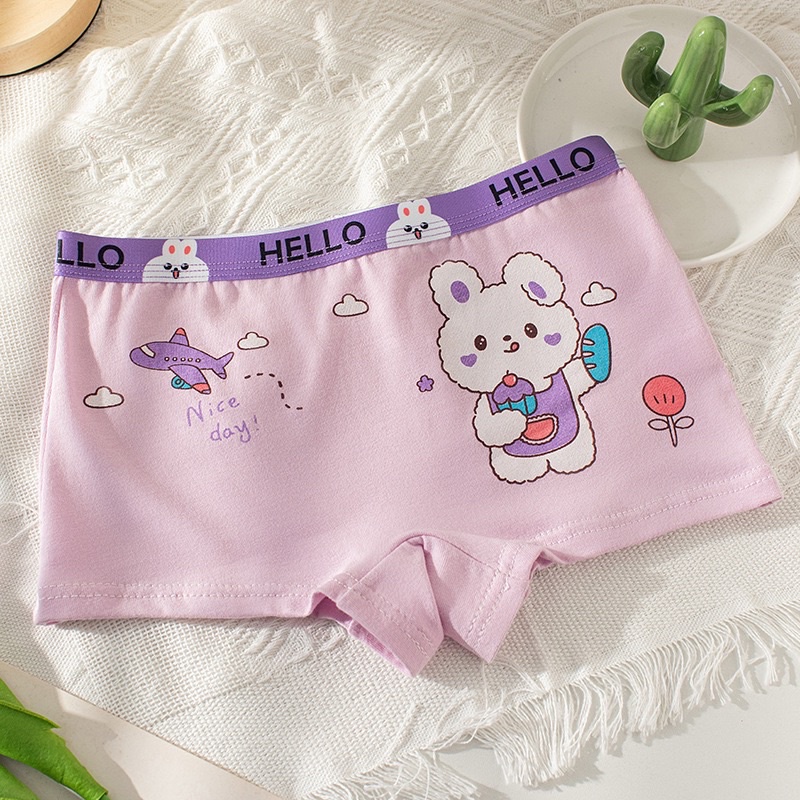 Celana Dalam Anak 4 in 1 ( 4 pcs / Bungkus ) 1 - 14 Tahun Boxer Segi Empat / Kolor Anak / Sempak Anak / CD anak Perempuan / Pakaian Dalam Anak/ Kids Underwear / Girl Underwear