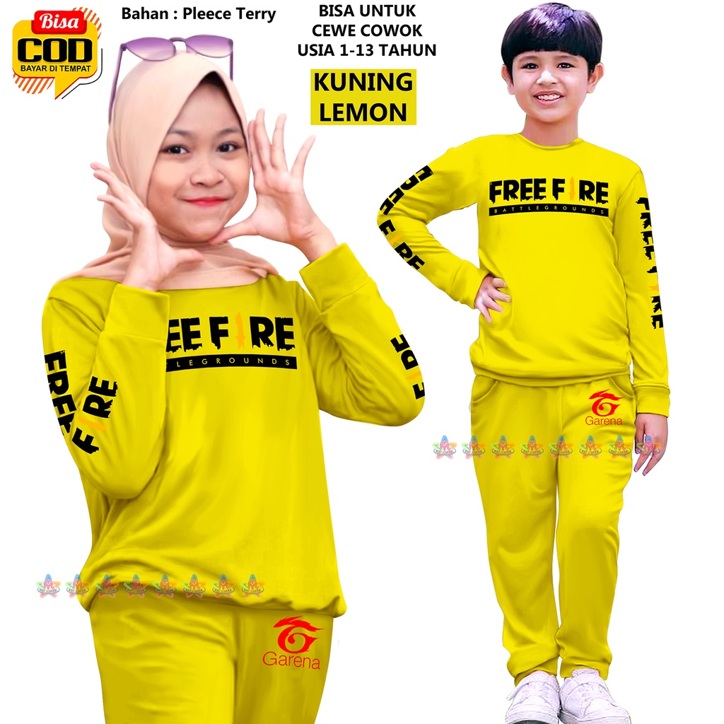 BISA COD&amp;GRATIS ONGKIR TM 00053 Setelan Anak FF, Setelan Olahraga Anak Cowo Cewe Setelan olahraga Training Sportswear Children Paling Tren &amp; Laris Terbaru