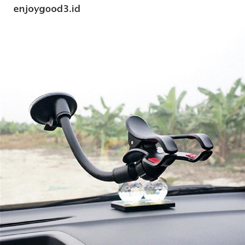 ^ Rready Stock Mouse Wireless Universal 360 Derajat°Stand Holder Handphone Untuk Kaca Depan Mobil