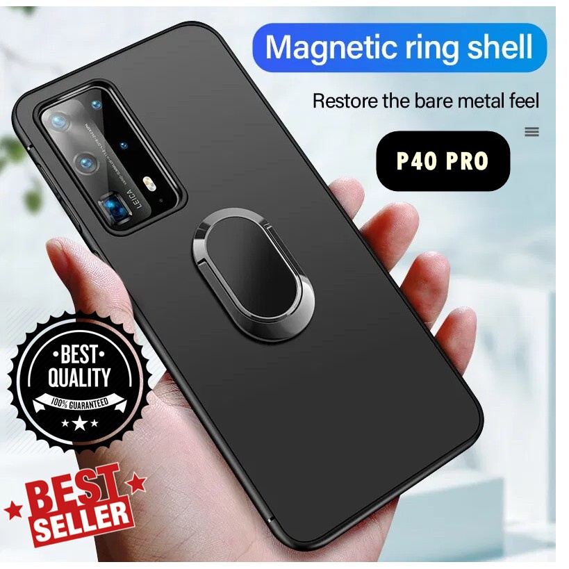 Huawei P40 Pro Case Ring Macaron List Softcase Silicone Premium Phone Cover