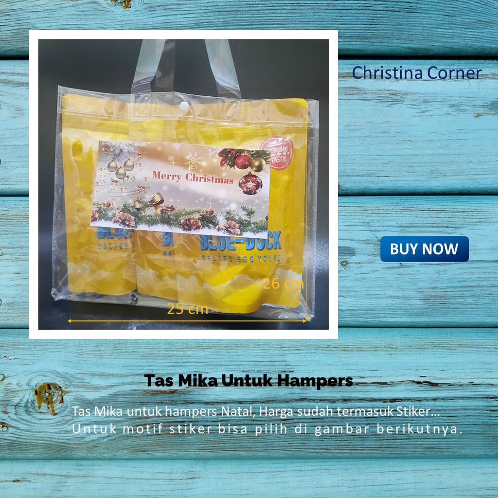 

Tas Mika Transparan untuk Hampers Natal Plus Stiker