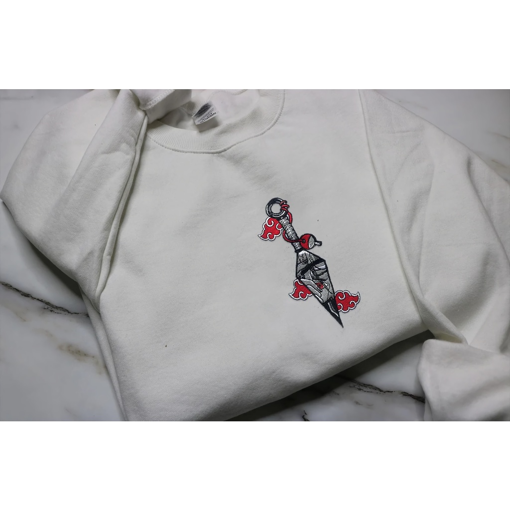 Crewneck Kunai Akatsuki Embroidery Anime Manga Naruto Premium Unisex