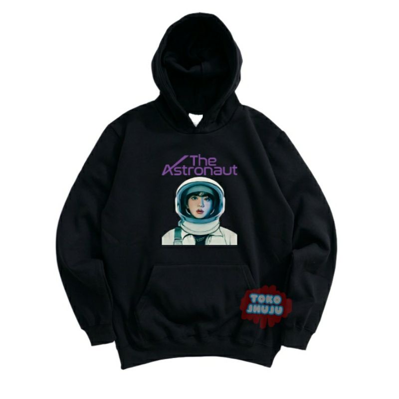 Hoodie Jumper Wanita  BTS style Foto Jin The Astronaut