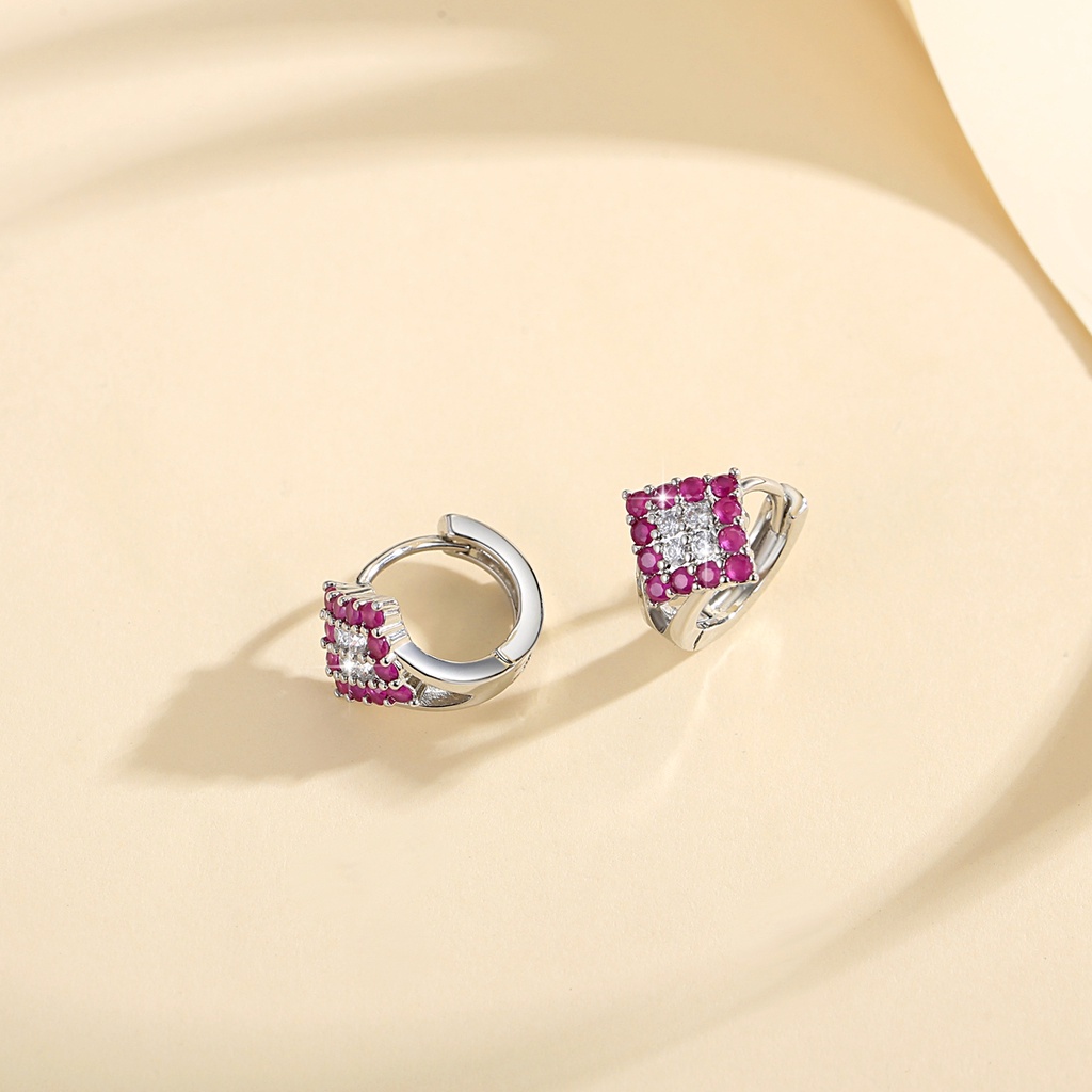 Y849 【Barang spot】Fashion Perhiasan Perak Korea Titanium Anti Karat Anting Hoop Aksesoris Fashion