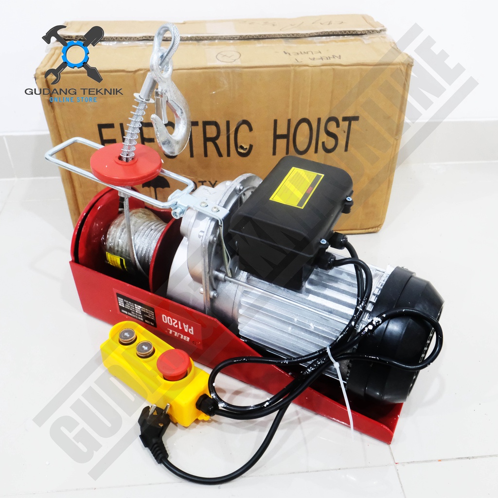 Electric Hoist BULL BLKT12-60 12 Meter 600Kg / Hoist Katrol BLKT12-120 12M 1200Kg - Katrol Listrik Elektrik PA600 PA1200