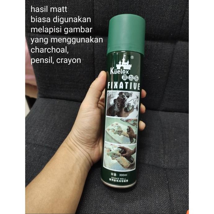 

FIXATIVE KUELOX 300 ML MATT PELAPIS SKETSA PENSIL CRAYON ATAU