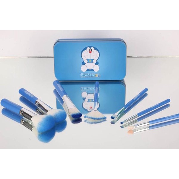 [COD] Kuas Make Up Doraemon 7in1 Brush Kaleng Make Up Brush Kuas Wajah