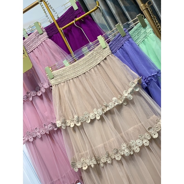 FW R579 Rok Tutu Susun Renda Import Premium Quality