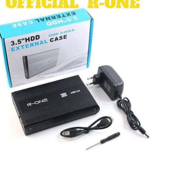 Casing HDD 3.5 sata Eksternal External 3,5 inch case USB 2.0 Aluminium - R-ONE