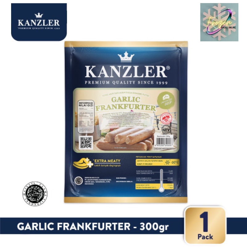 

KANZLER Sosis Garlic Frankfurter 300gr