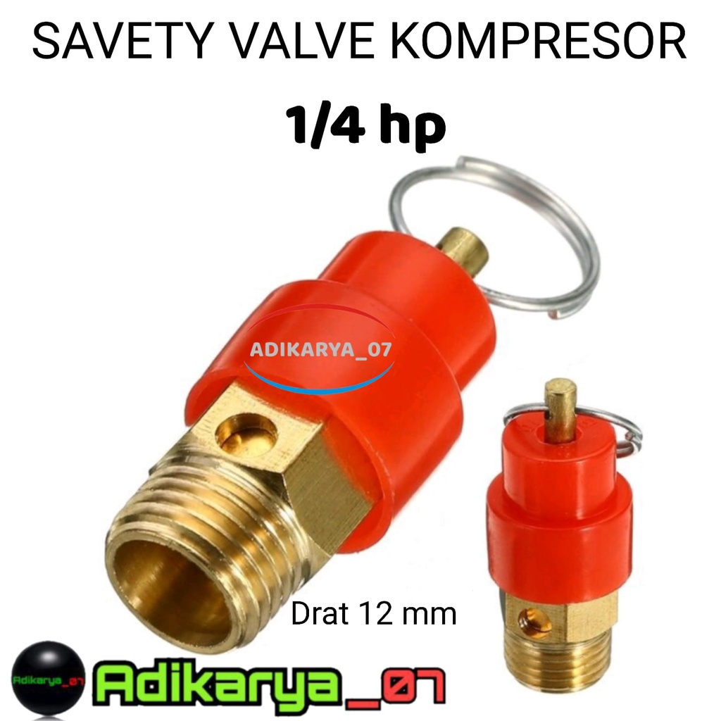 Jual Safety valve compressor pengaman tekanan angin kompresor 1/4hp