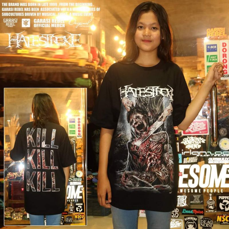 COD ✅️ TSHIRT BAND METAL HATESTROKE GARASI REBEL