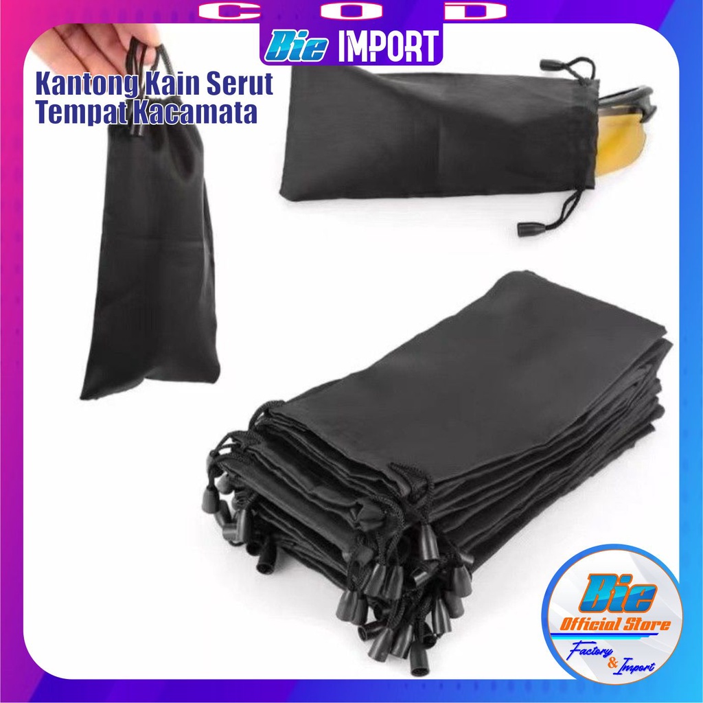 Tempat Kacamata Kain Serut Simple Impor Best Seller