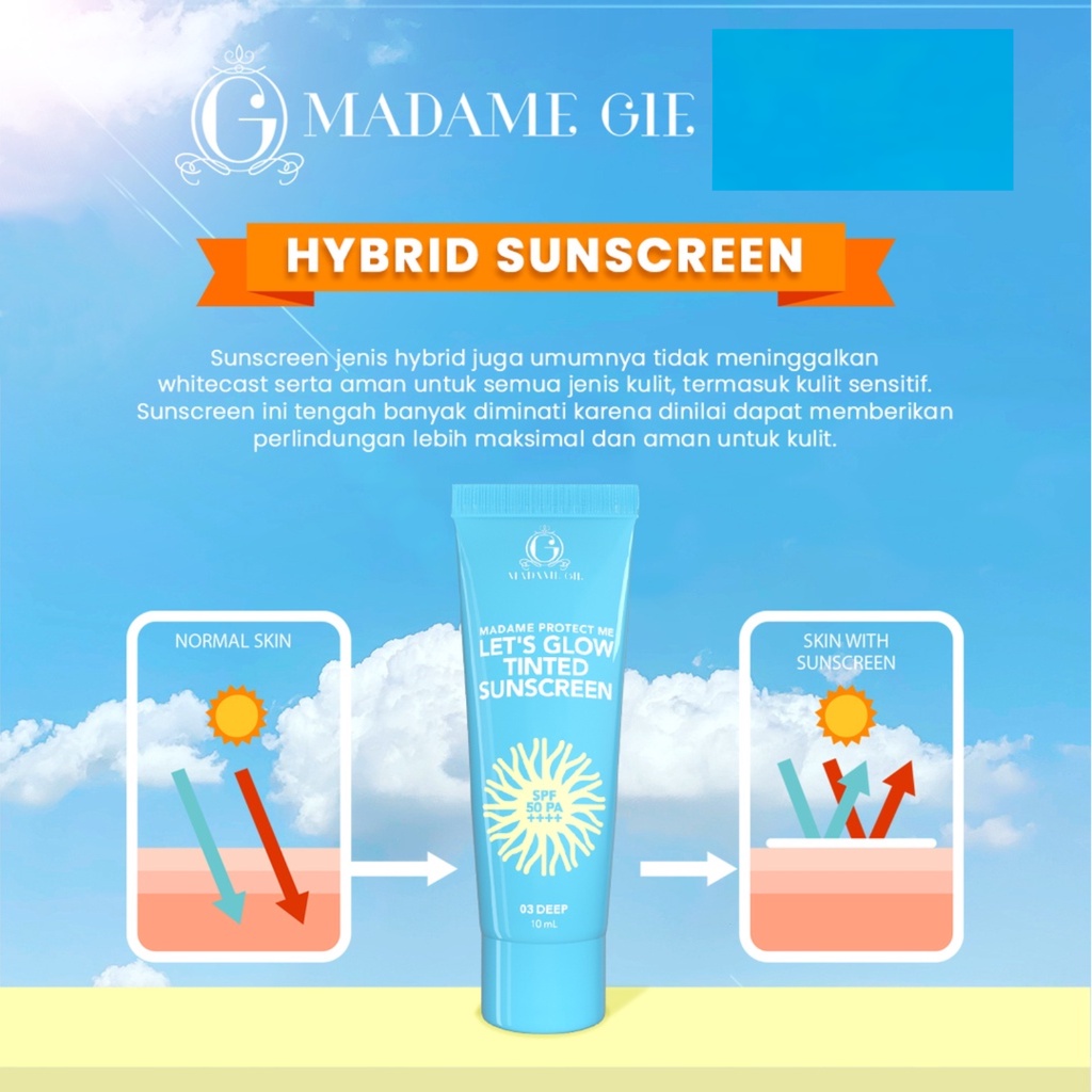 Madame Gie Madame Protect Me Let's Glow Tinted Sunscreen SPF 50 PA ++++ 35ml