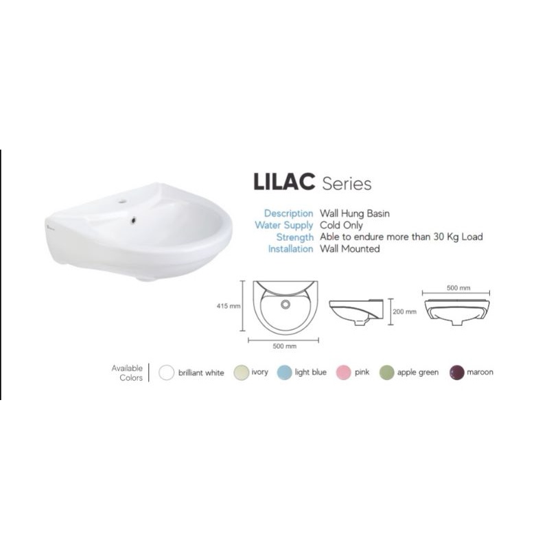 Wastafel Lilac Trilliunware Maroon