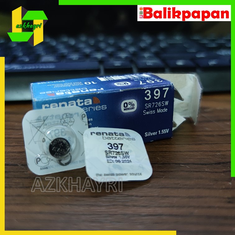 Renata 397 SR726SW SR 726 SW 1.55V Swiss Made Batre Baterai Battery Jam tangan Original