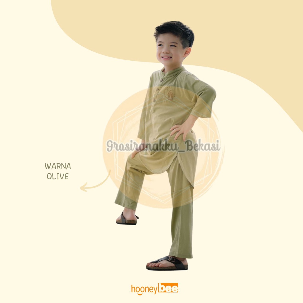 Setelan Koko Anak Habibi Junior Hooneybee Mix Warna Size 2-10 TAHUN