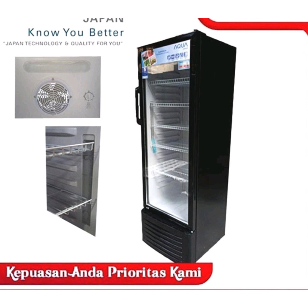 KULKAS SHOW CASE AQUA 1 PINTU TYPE AQB 261 VL